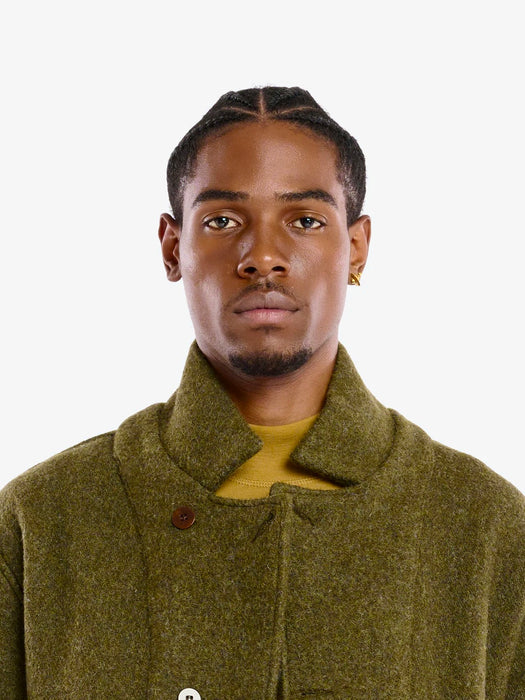 Homecore Swit Sheep Short Caban Coat in Greenery