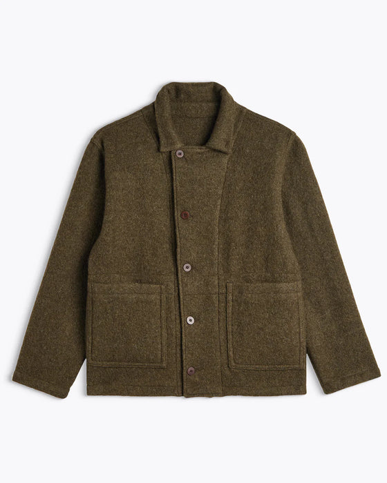 Homecore Swit Sheep Short Caban Coat in Greenery