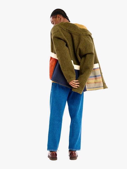 Homecore Swit Sheep Short Caban Coat in Greenery