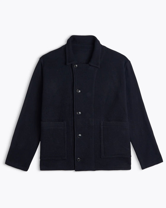 Homecore Swit Sheep Short Cabin Coat in Dark Navy