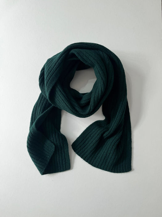 Array Double Rib Scarf in Tartan Green