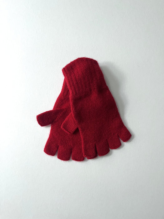 Array Fingerless Gloves in Dubonnet Red
