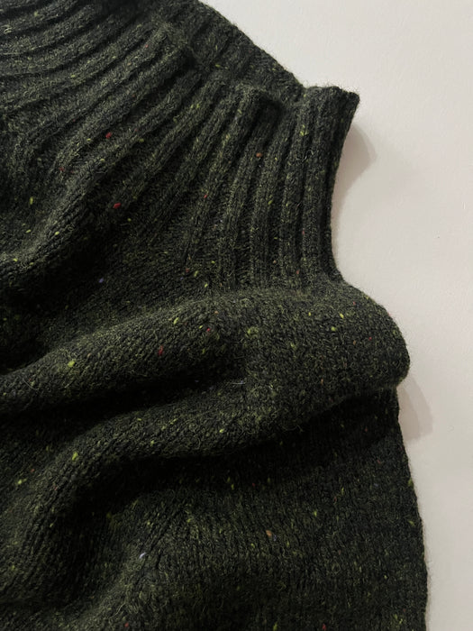 Array Mens Stour Mock Neck Knit in Harris Neps