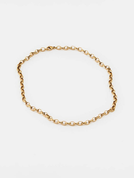 Triangle Midi Belcher Chain in Gold