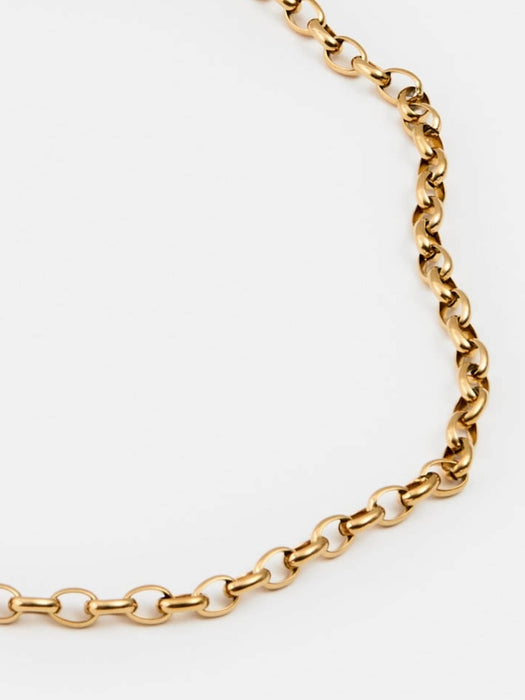 Triangle Midi Belcher Chain in Gold
