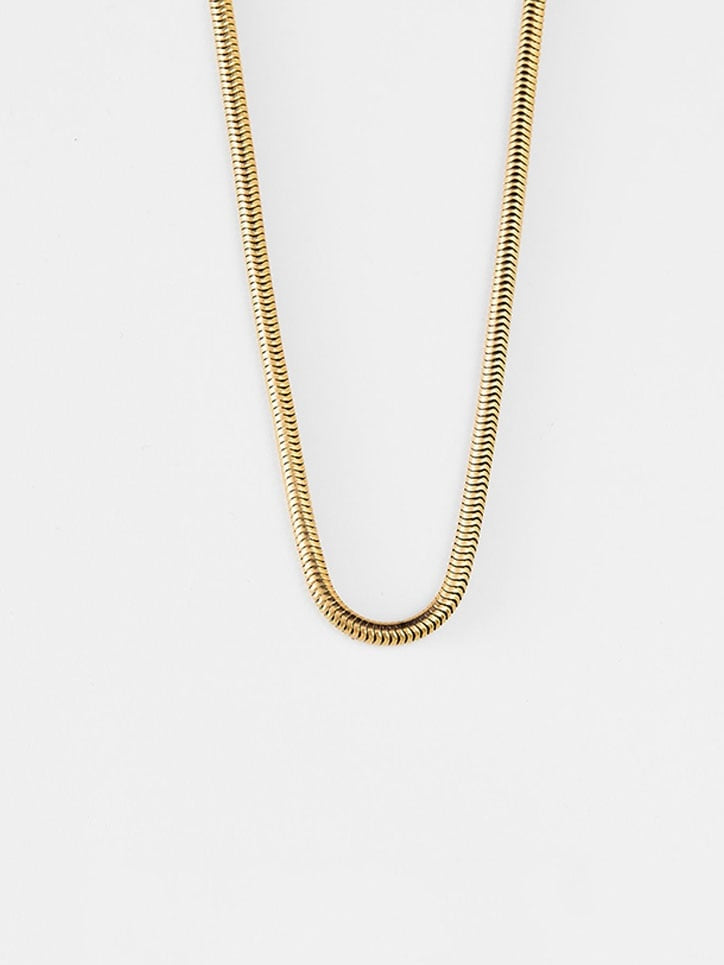 Triangle Fine Snake Chain in Gold – Array Store London