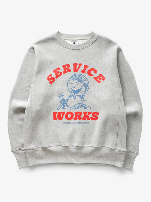 Service Works Chefswear Crewneck in Marl Grey