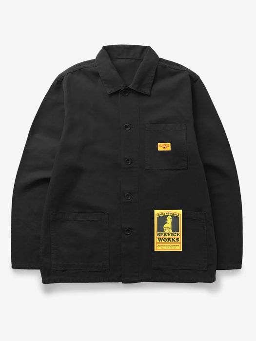 Service Works Canvas Coverall Jacket in Black