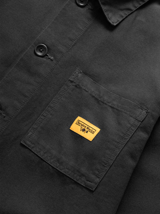 Service Works Canvas Coverall Jacket in Black