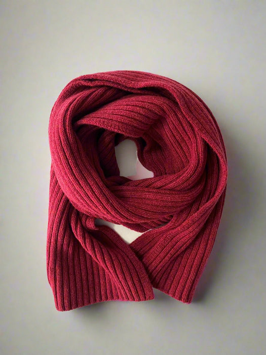 Array Ribbed Scarf in Rhubarb