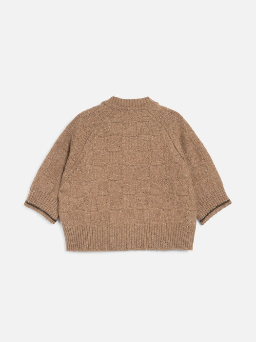 YMC Women Kwai Knit in Taupe Checkerboard