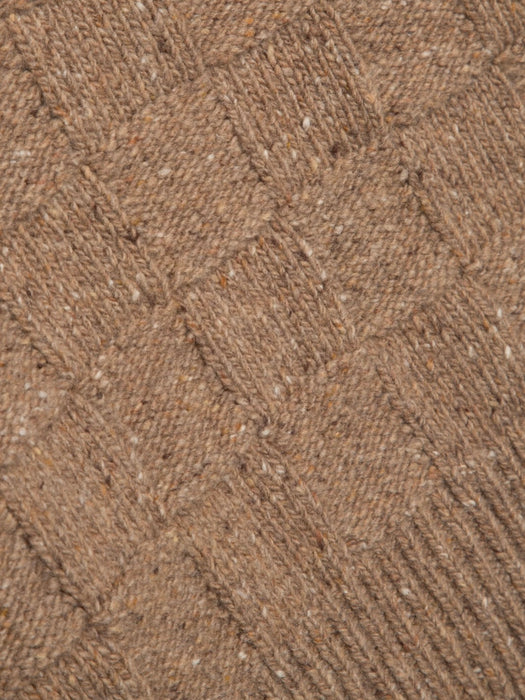 YMC Women Kwai Knit in Taupe Checkerboard