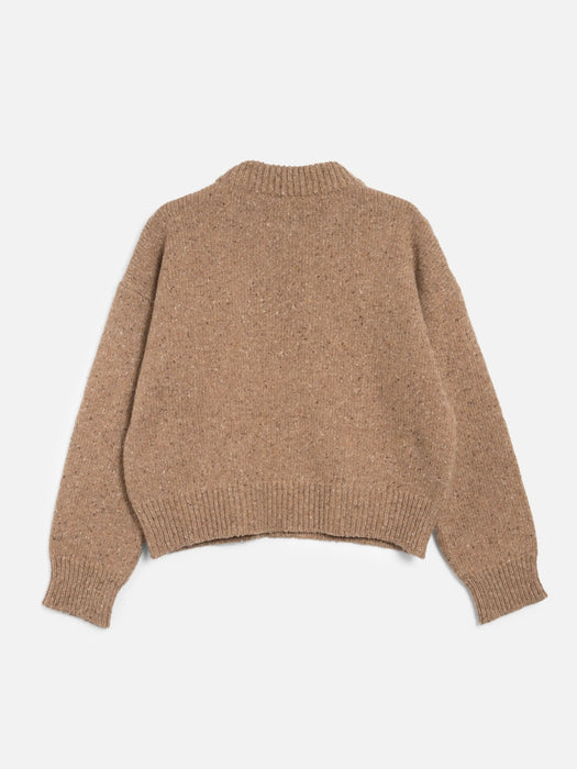 YMC Women Bonnie Donegal Knit in Taupe/Brown