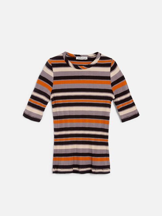 YMC Women Charlotte SS Top in Multi Stripe