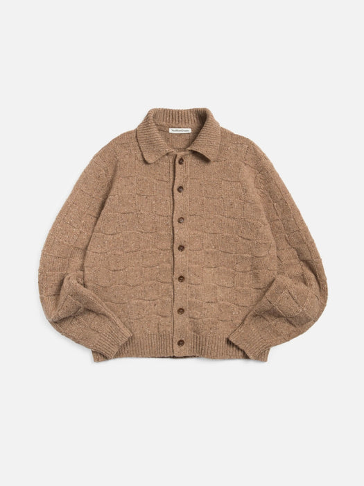 YMC Men Rat Pack Cardigan in Taupe
