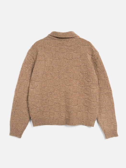 YMC Men Rat Pack Cardigan in Taupe