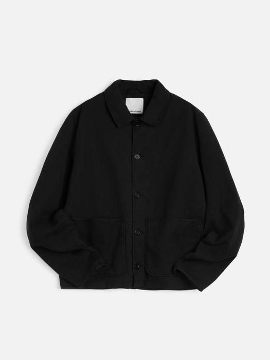 YMC Men Groundhog Jacket in Black Cotton Twill