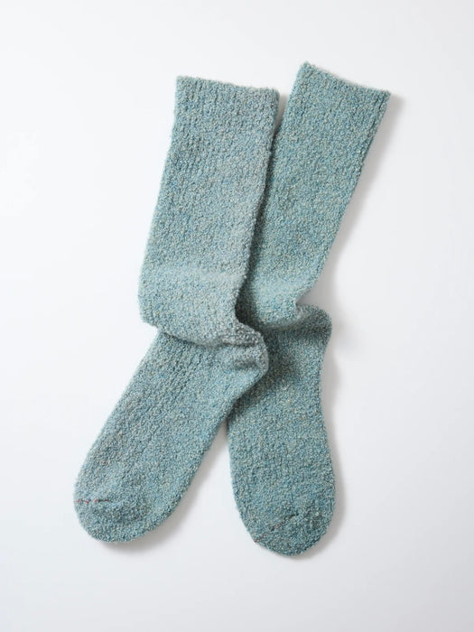 Rototo Women's Merino Boucle Socks in Light Blue