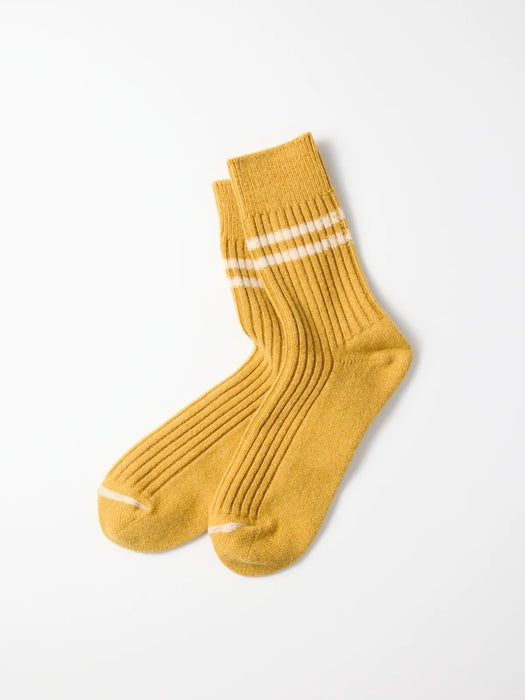 Rototo Women's Merino Lamb Socks in Yellow