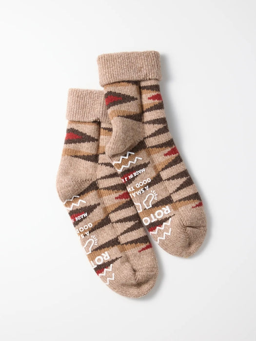 Rototo Merino Lamb Socks in Light Brown