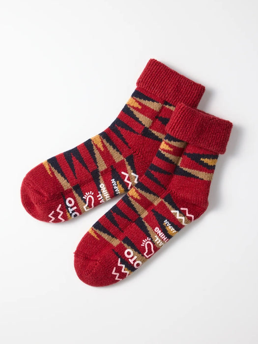 Rototo Merino Lamb Socks in Red