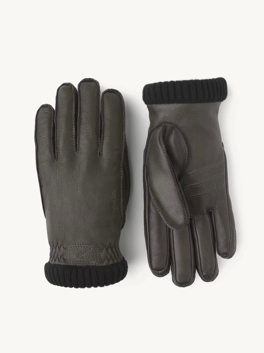 Hestra Men's Deerskin Primaloft Glove in Dark Brown