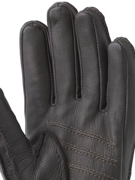 Hestra Men's Deerskin Primaloft Glove in Dark Brown