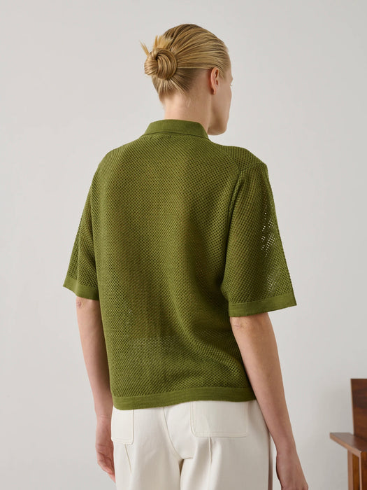Soeur Davon Knitted Polo in Absinthe