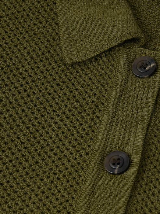 Soeur Davon Knitted Polo in Absinthe