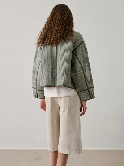 Soeur Patchouli Jacket in Sea Green / Beige