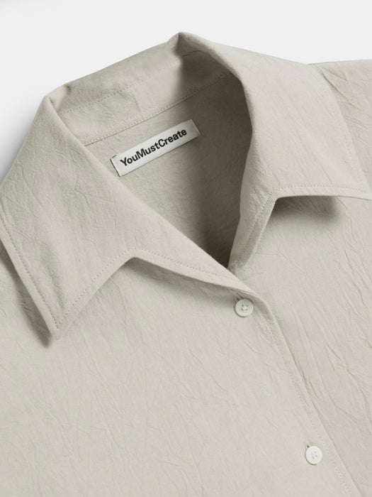 YMC Women Wanda Shirt in Stone Crinkle