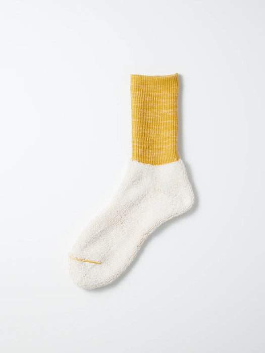 Rototo Washi Pile Crew Socks in Yellow