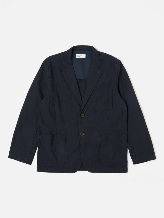 Universal Works Two Button Blazer in Navy Ospina