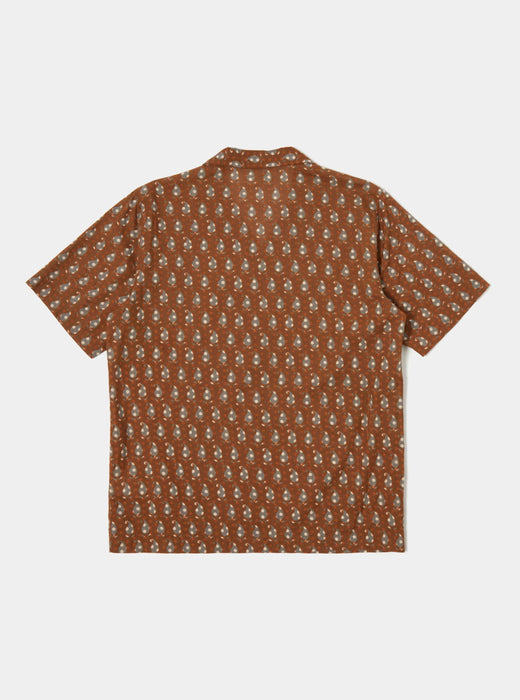 Universal Works Road Shirt in Brown Paisley