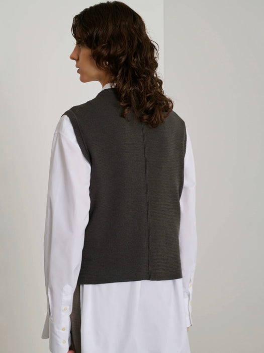 Soeur Edouard Sleeveless Knit in Anthracite