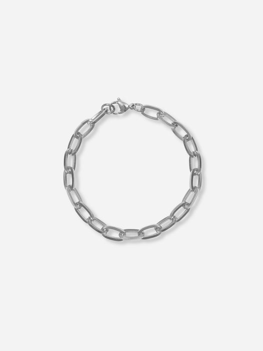 A Weathered Penny Chunky Cable Chain Bracelet in Silver