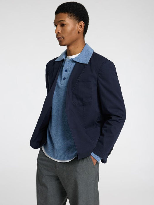 Selected Homme Glen Washed Blazer in Dark Sapphire