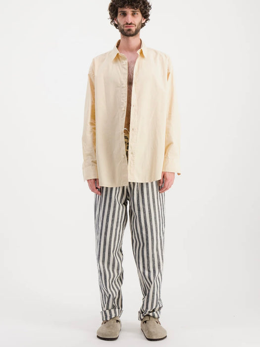 Parages Nomad Pant in White / Navy Stripes