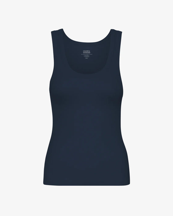 Colorful Standard Women's Rib Tank Top in Navy Blue