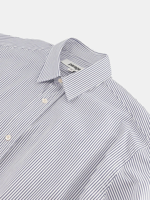 Parages Joseph Shirt in White / Navy Stripes