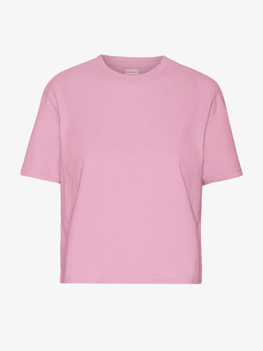 Colorful Standard Boxy Crop Tee in Cherry Blossom