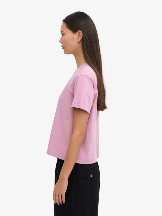 Colorful Standard Boxy Crop Tee in Cherry Blossom