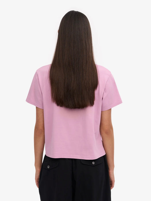 Colorful Standard Boxy Crop Tee in Cherry Blossom