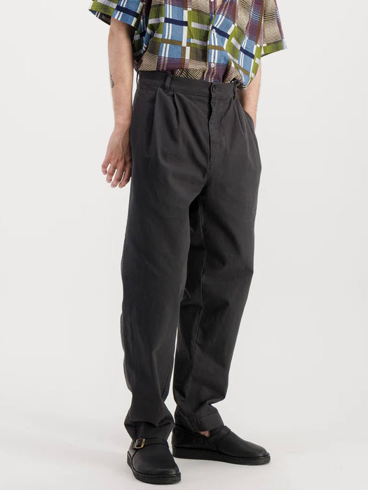 Parages Double Pleat Pant in Charcoal