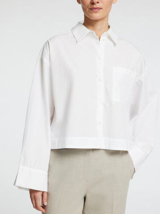 Selected Femme Astha Cropped Shirt in Bright White