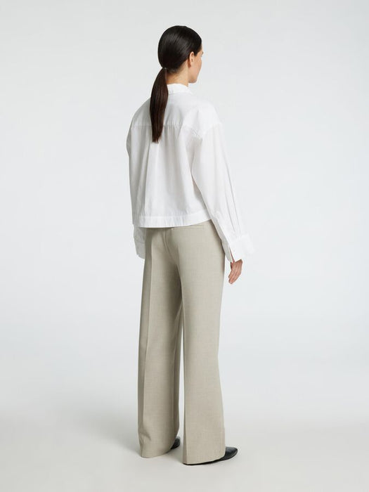 Selected Femme Astha Cropped Shirt in Bright White