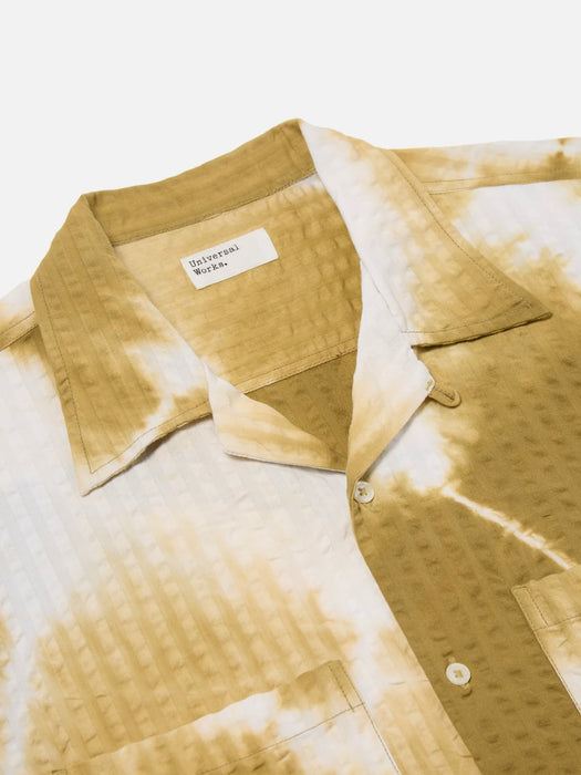 Universal Works Camper Shirt in Khaki Tie-Dye