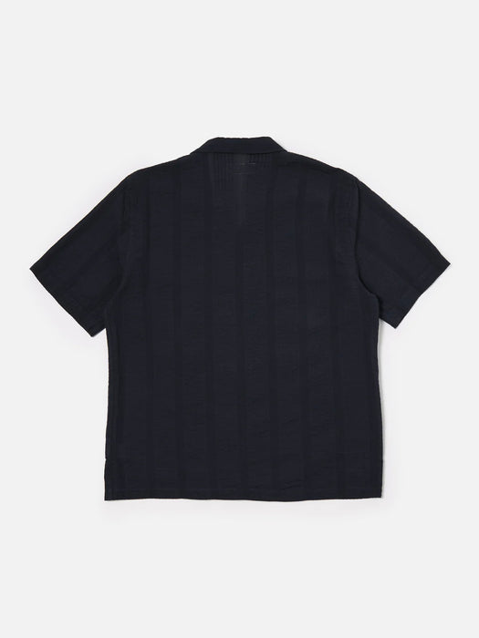 Universal Works Sal Road Shirt in Navy Maui Cotton