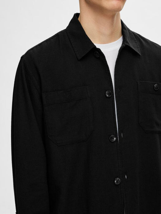 Selected Homme Brody Overshirt in Black