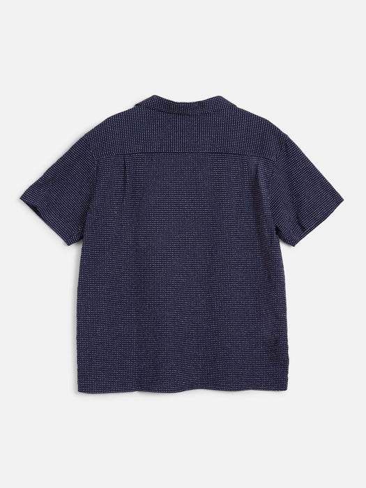 YMC Men Malick Shirt in Blue / White